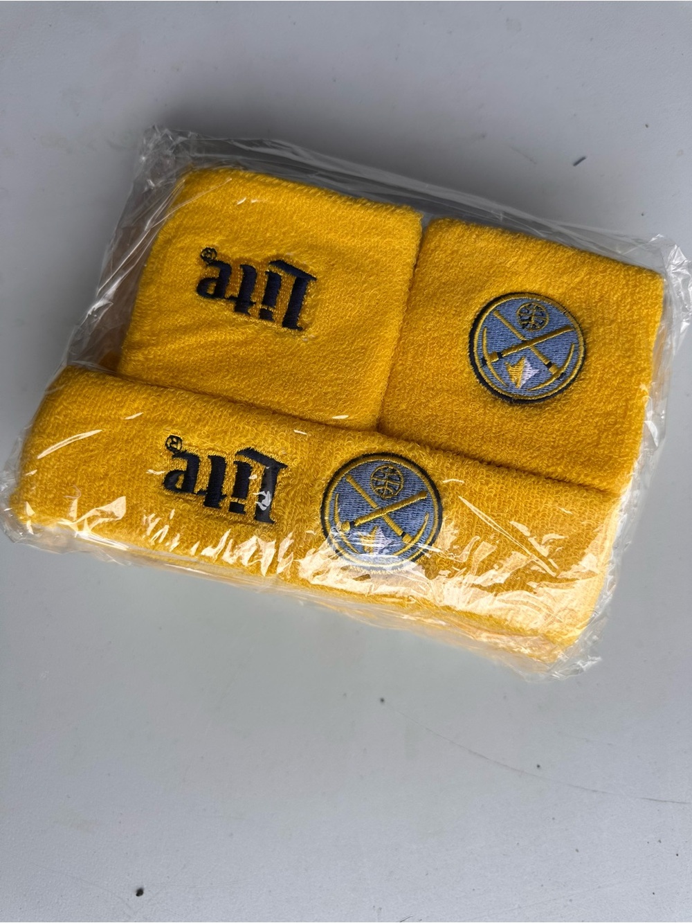 x Denver Nuggets Yellow Kids Sweatband Set
